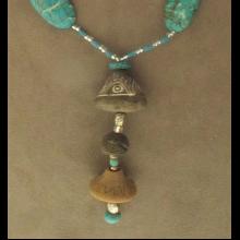 Collier en perles de Tumaco et turquoises